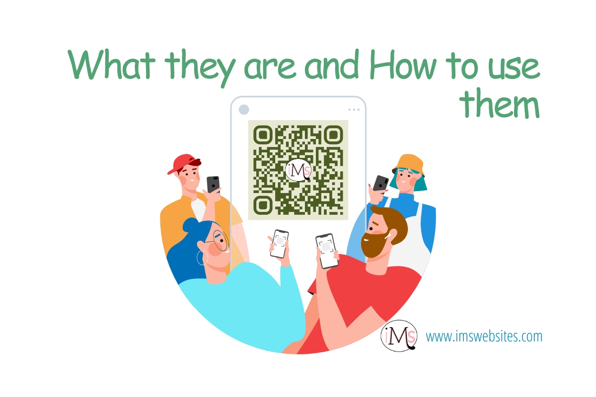 What are QR Codes Group of people looking at phone screens