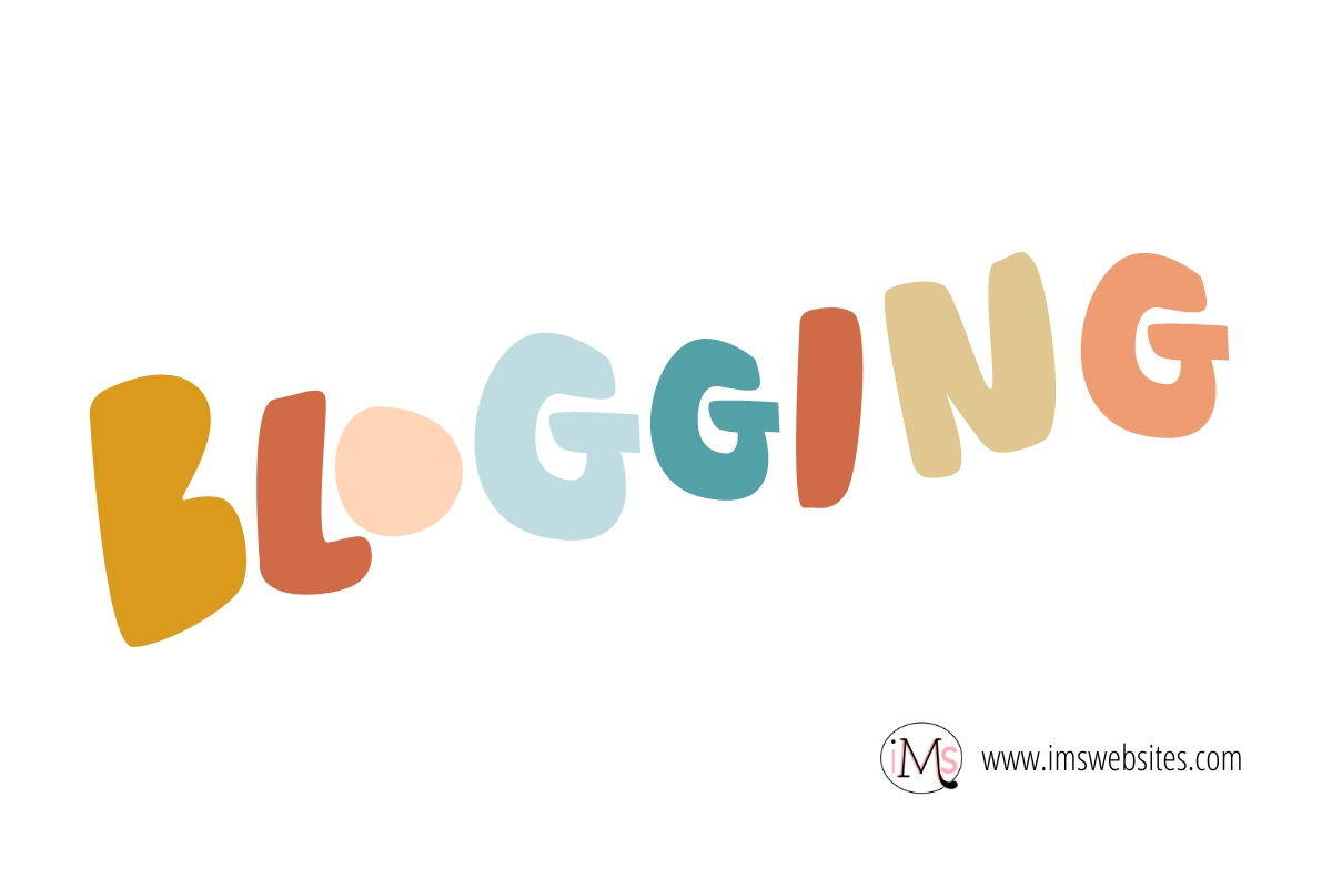 Image with the word blogging in colors.