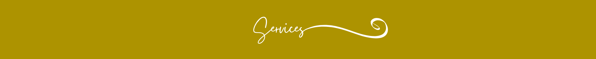 Header Image with gold background and the words Services in white lettering